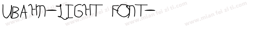 UBAHN-LIGHT FONT字体转换